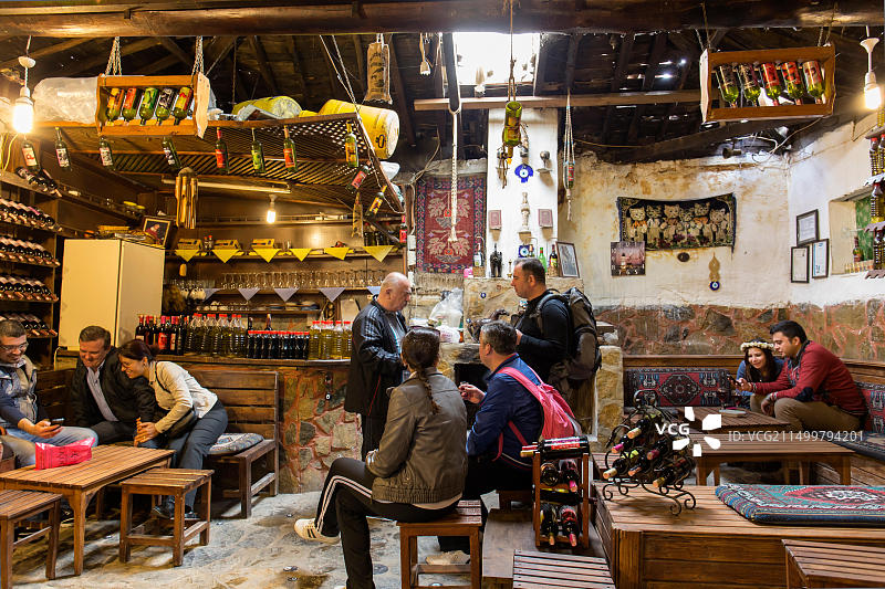 土耳其希林杰的葡萄酒咖啡馆图片素材