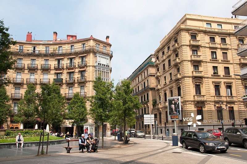 西班牙圣塞瓦斯蒂安毕尔巴鄂广场图片素材