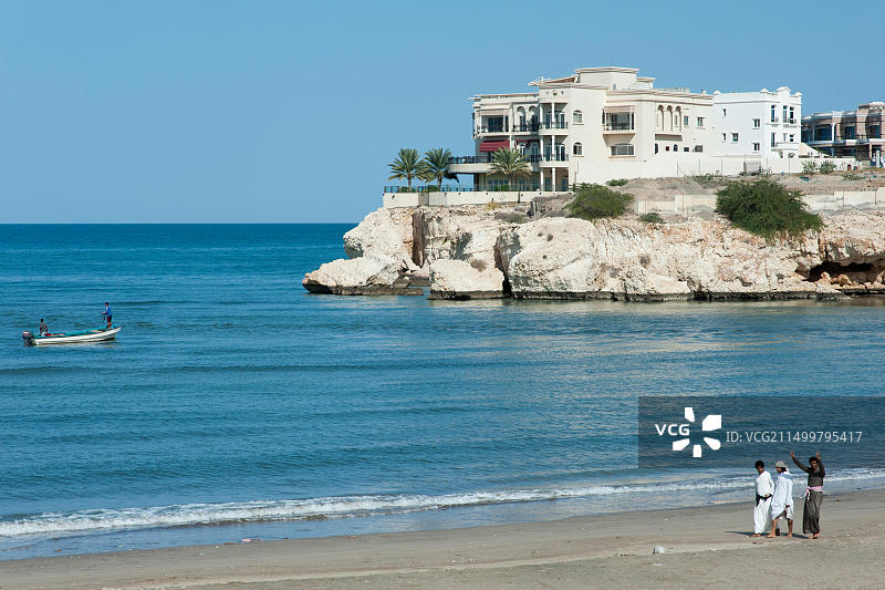阿曼苏丹国首都马斯喀特古伦海滩图片素材
