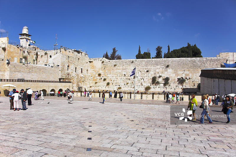 耶路撒冷圣殿西墙及其前方区域图片素材