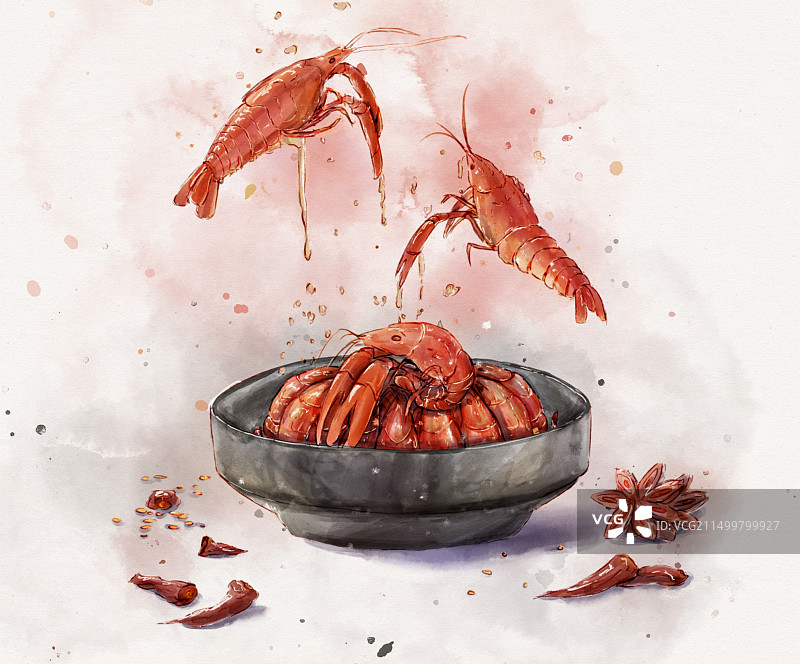 夏日限定小龙虾图片素材