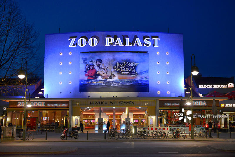 德国柏林夏洛滕堡哈登贝格大街动物园宫殿Kino图片素材