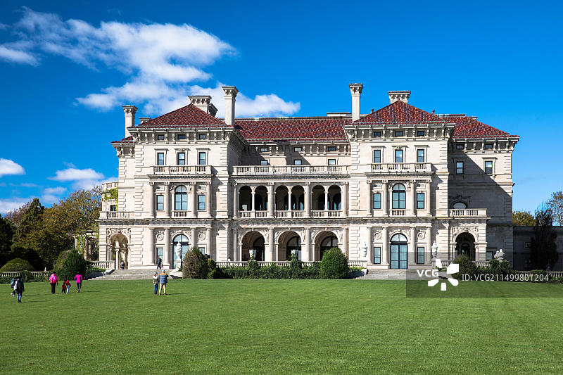 美国罗德岛州纽波特，范德比尔特家族的避暑别墅布雷克斯大厦图片素材