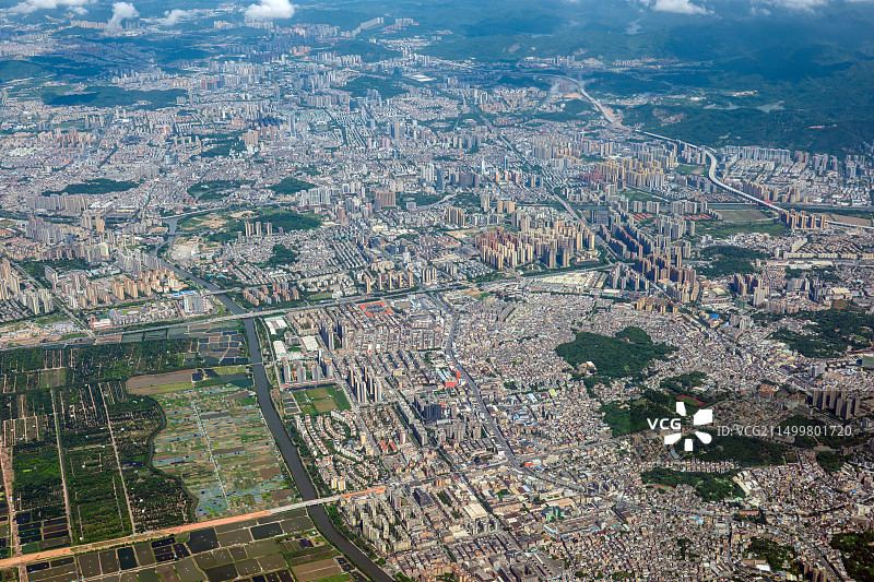 航拍广东省中山市图片素材