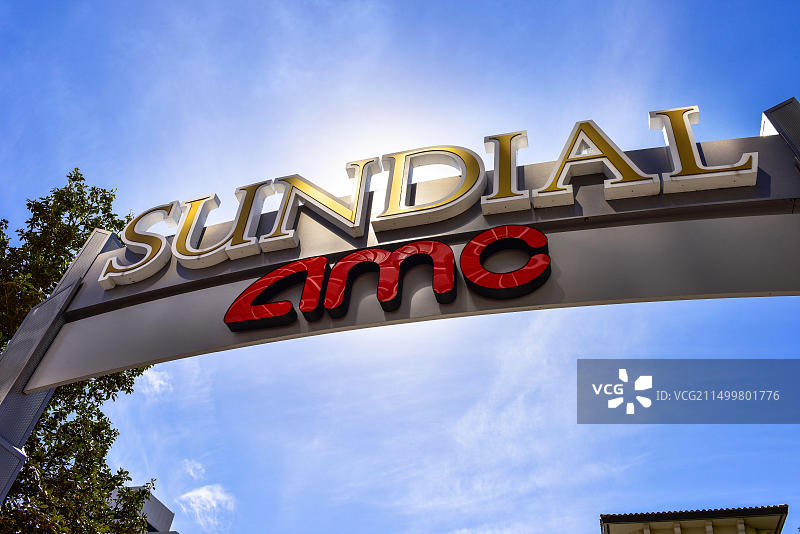 佛罗里达州圣彼得堡市中心AMC影院标志图片素材