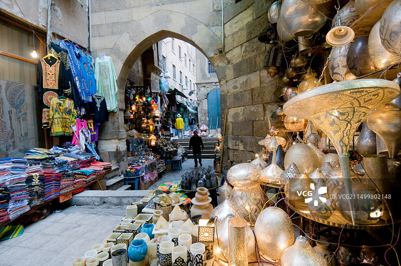 埃及开罗的汗·哈利利市场图片素材