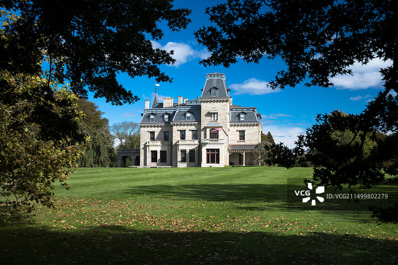 沙托-叙尔-梅尔：1852年建造的纽波特豪宅，位于美国罗德岛图片素材