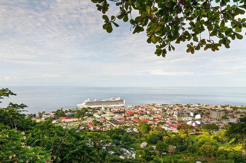多米尼克首都罗索全景图片素材