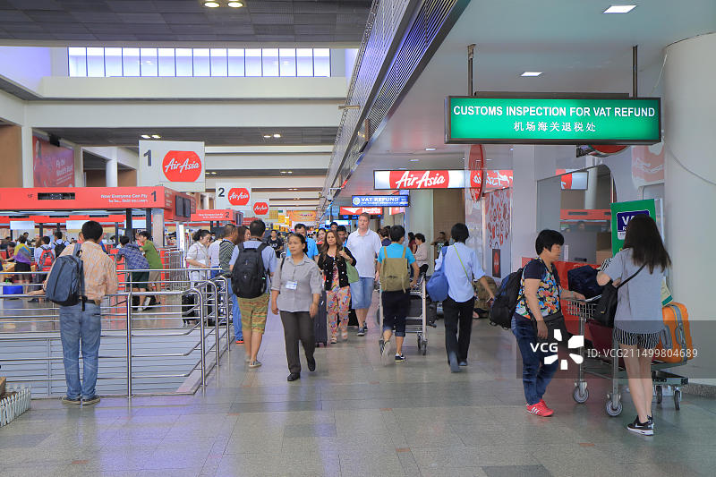 人们在泰国曼谷廊曼机场旅行图片素材