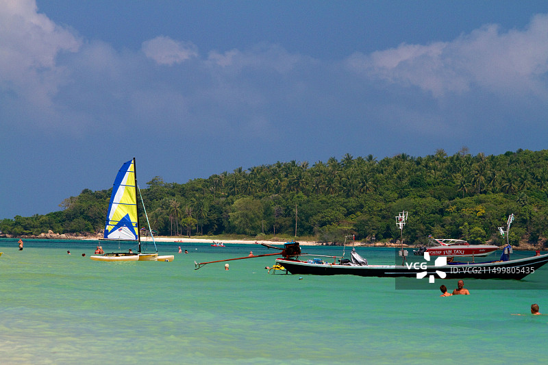 泰国苏梅岛查汶海滩和泰国湾图片素材
