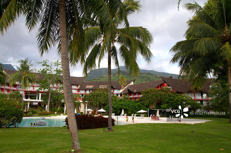 法属波利尼西亚塔希提岛上的子午线酒店图片素材