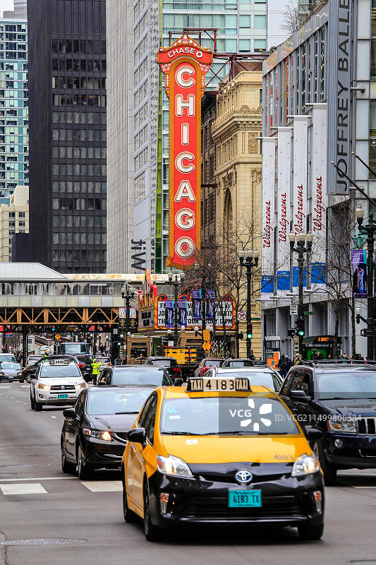 芝加哥剧院街景图片素材