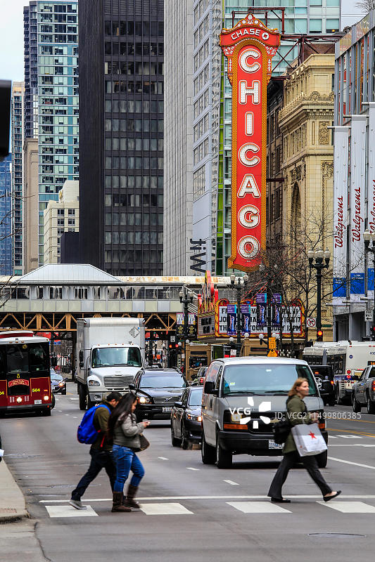 芝加哥剧院街景图片素材