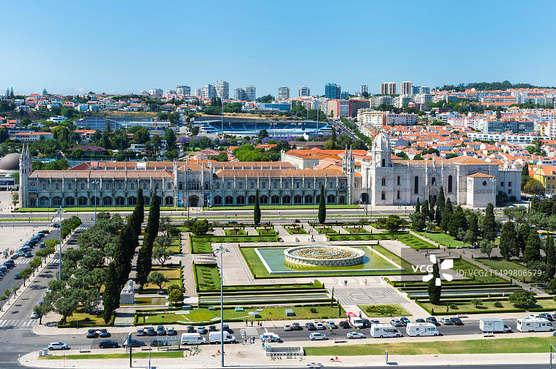葡萄牙里斯本热罗尼姆斯修道院航拍（联合国教科文组织世界遗产）图片素材