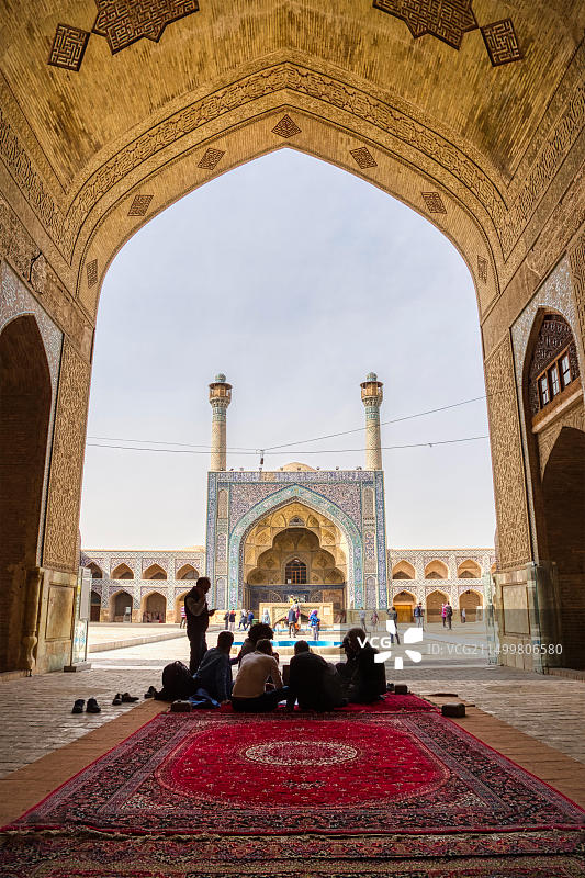 伊斯法罕聚礼清真寺北侧的Iwan图片素材