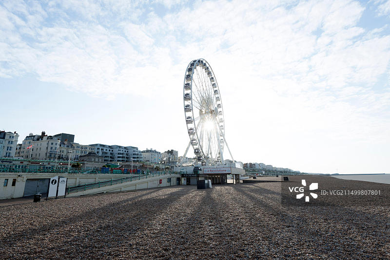 英国苏塞克斯布莱顿和霍夫的旅行/旅游图像：海滨、码头、城市、商店、海滩、地标、展馆图片素材