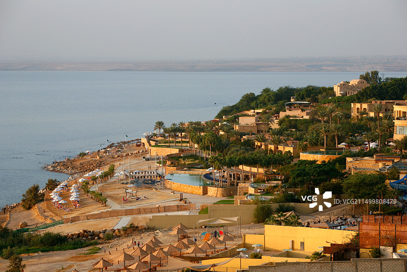 约旦死海沿岸豪华酒店景观图片素材