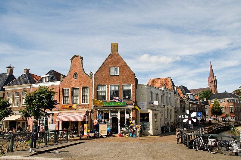 荷兰弗里斯兰的博尔斯瓦德历史小镇图片素材