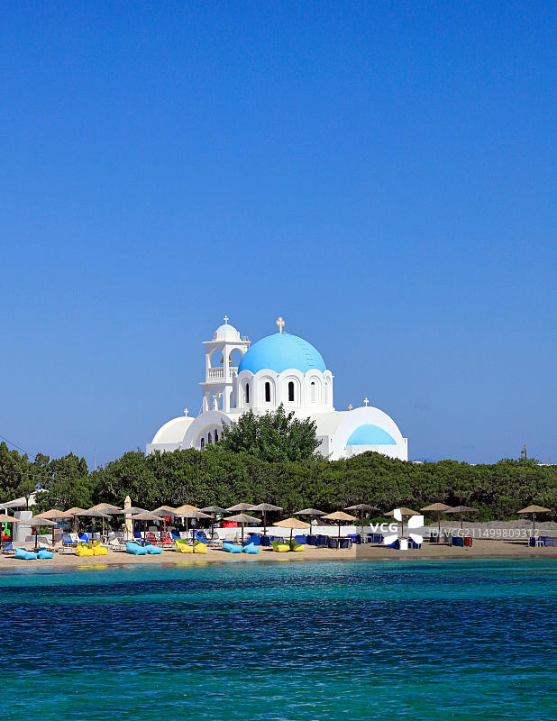 希腊萨罗尼克群岛Agistri岛Agioi Anargyroi教堂图片素材