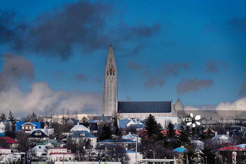 冰岛雷克雅未克的冬季图片素材