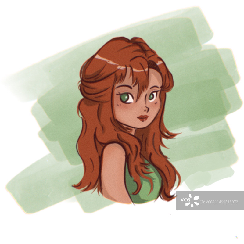 美式个性人物头像-女性图片素材