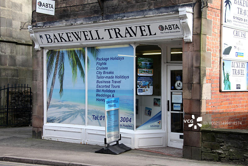 德比郡贝克韦尔的旅行商店图片素材