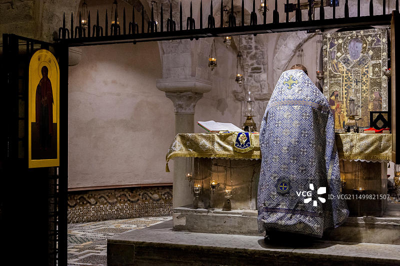 巴里圣尼古拉大教堂，意大利普利亚图片素材