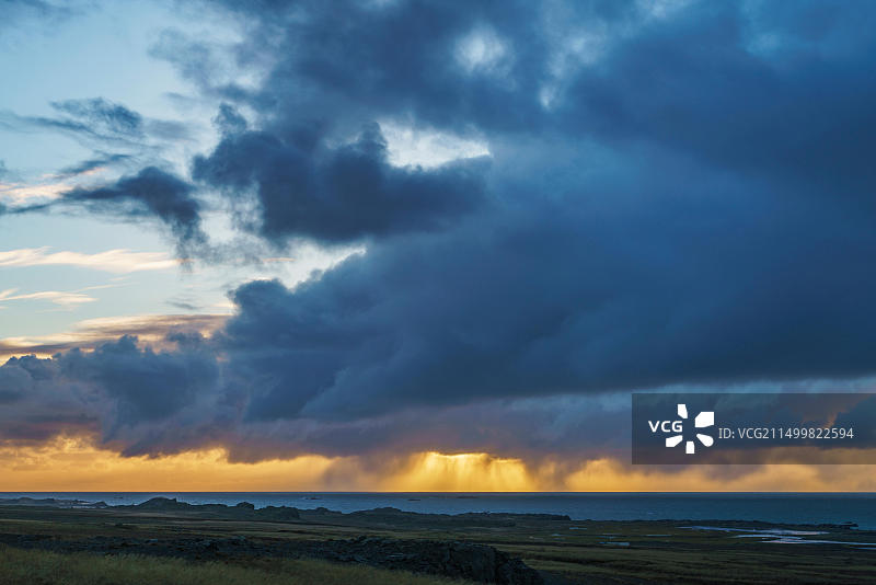 冰岛西部的冰雹灾害图片素材