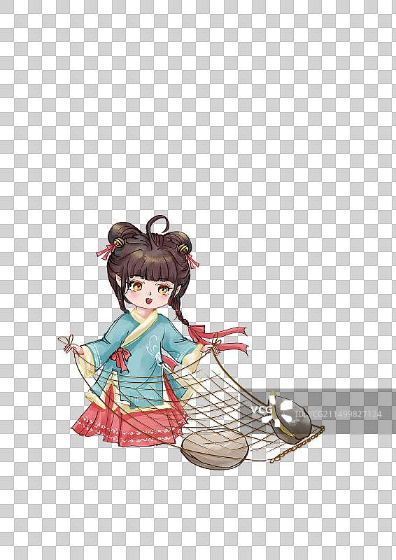 捞生蚝的女孩图片素材