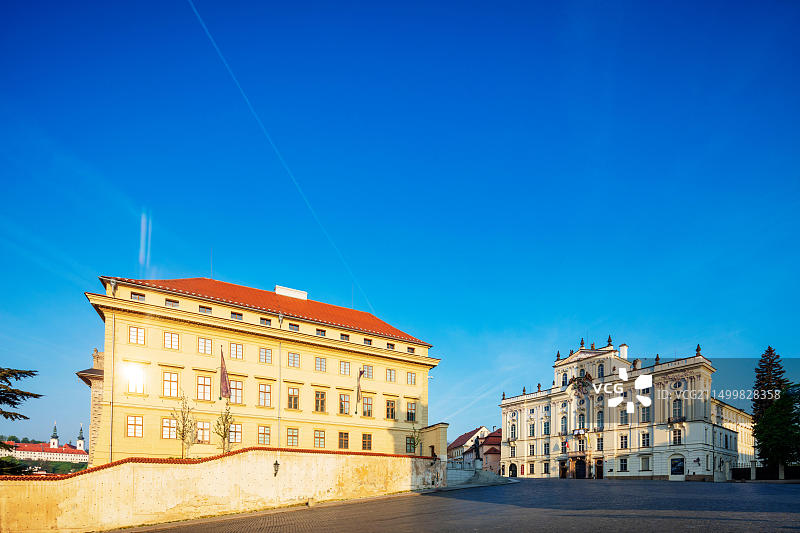 欧洲捷克共和国波西米亚布拉格主教宫殿，联合国教科文组织图片素材