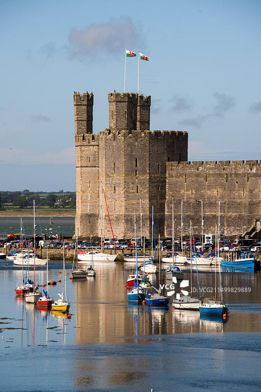 卡那封城堡，英国格温内思郡北部图片素材
