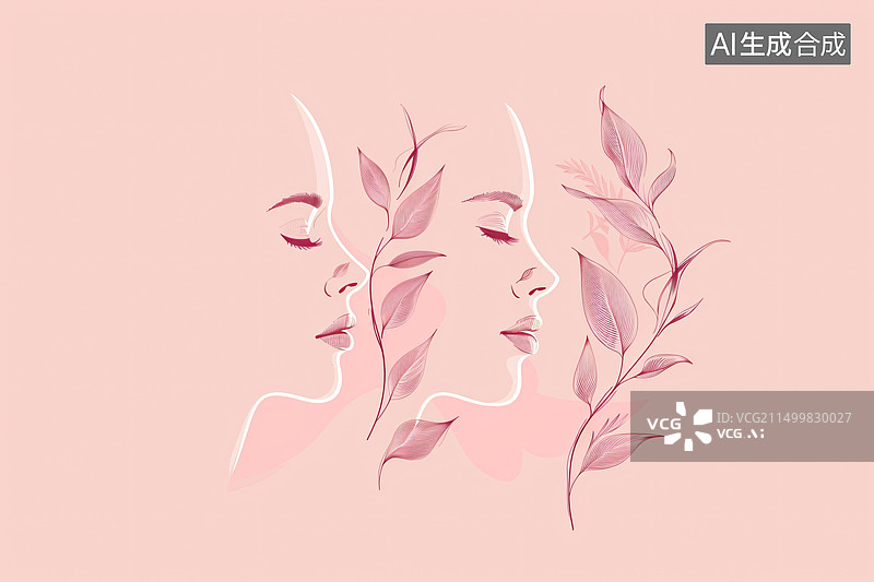 【AI数字艺术】护肤产品美容花卉标志logo设计灵感图片素材