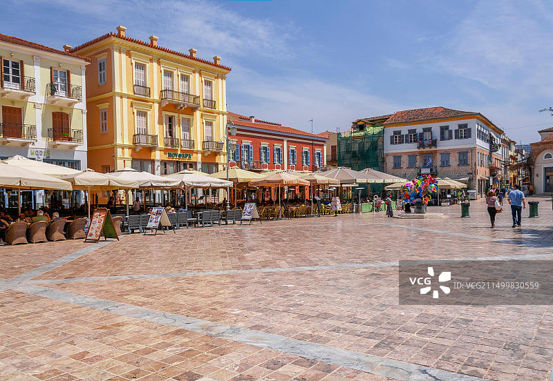 纳夫普利翁的宪法广场，伯罗奔尼撒，希腊图片素材