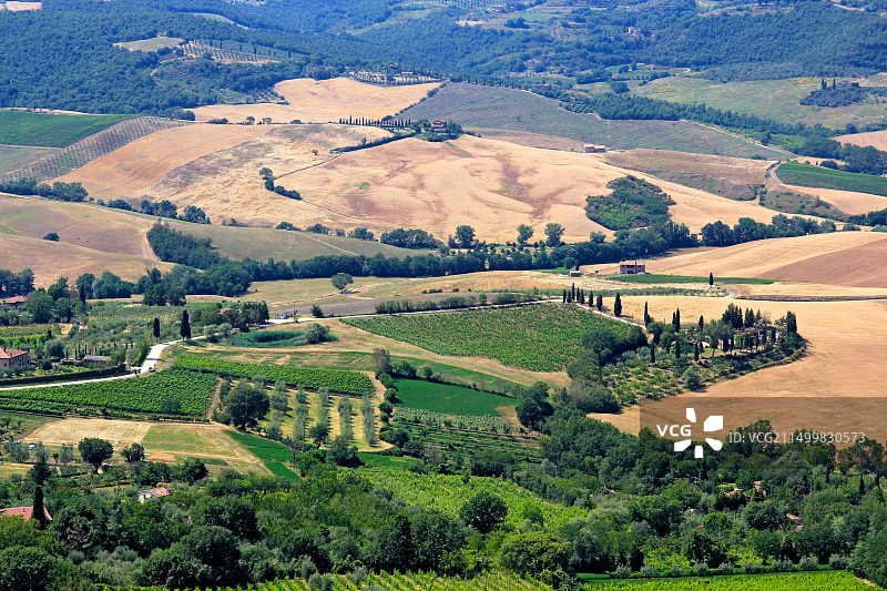 意大利托斯卡纳蒙特普尔恰诺的景色图片素材