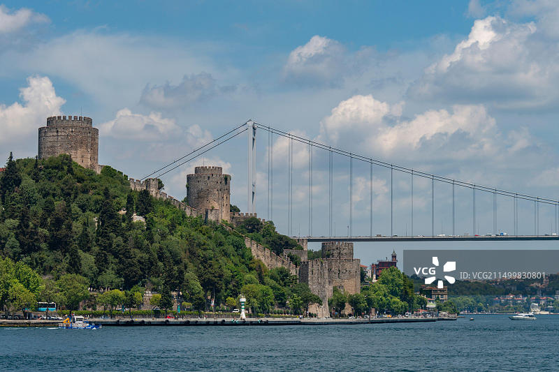 土耳其伊斯坦布尔萨里耶尔区的鲁梅利城堡图片素材