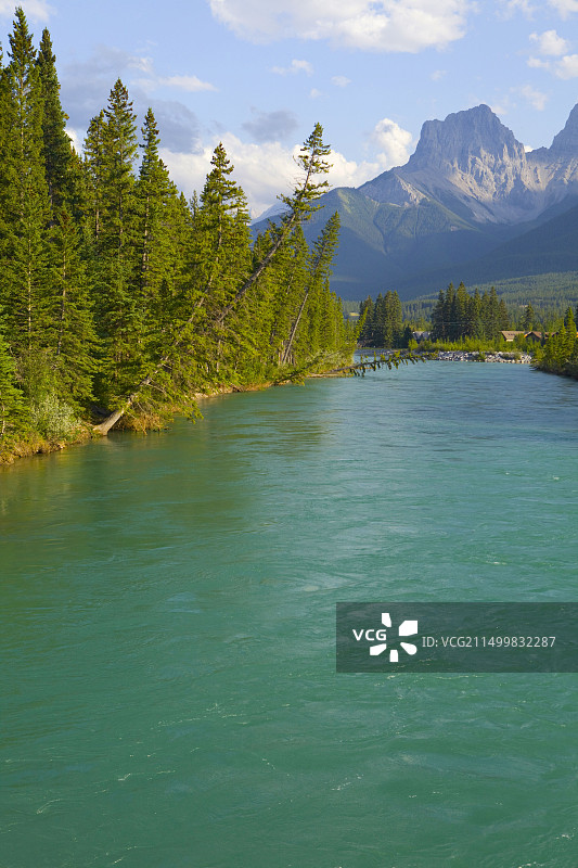 加拿大班夫国家公园弓河图片素材