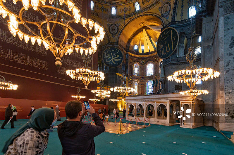 土耳其伊斯坦布尔圣索菲亚大清真寺图片素材
