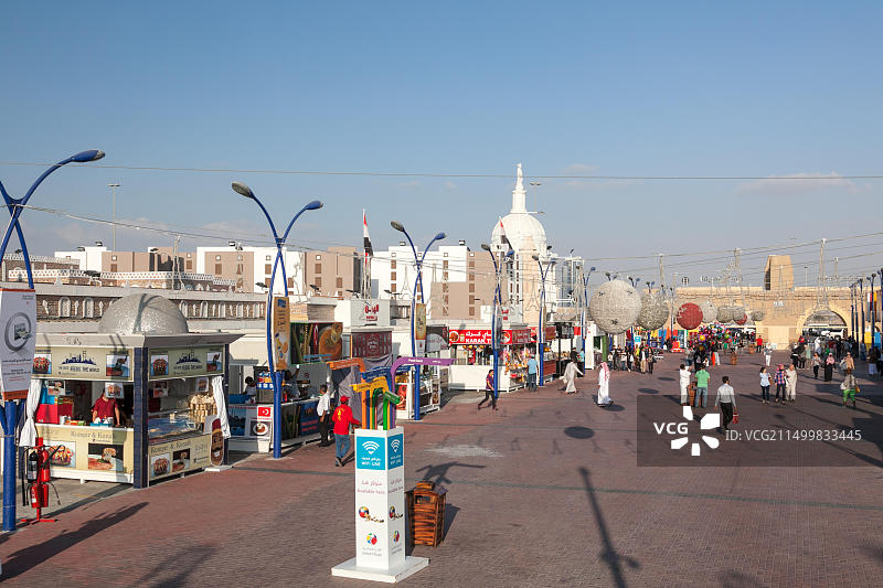 迪拜地球村的街道图片素材