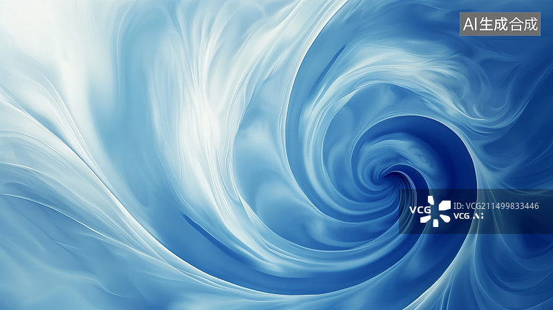 【AI数字艺术】蓝色漩涡旋转抽象背景图片素材