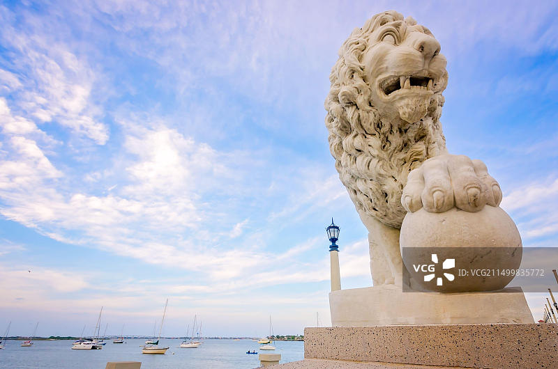 佛罗里达州圣奥古斯丁的狮子桥（2015年4月10日）图片素材