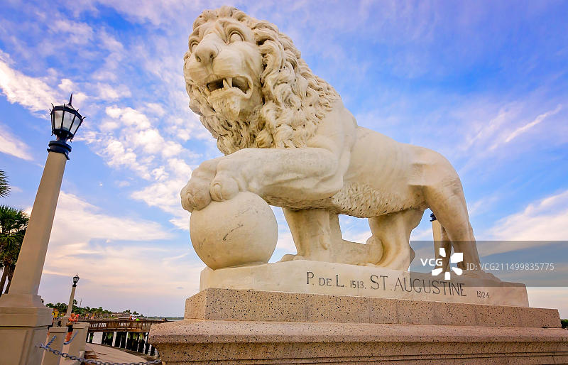 佛罗里达州圣奥古斯丁的狮子桥（2015年4月10日）图片素材