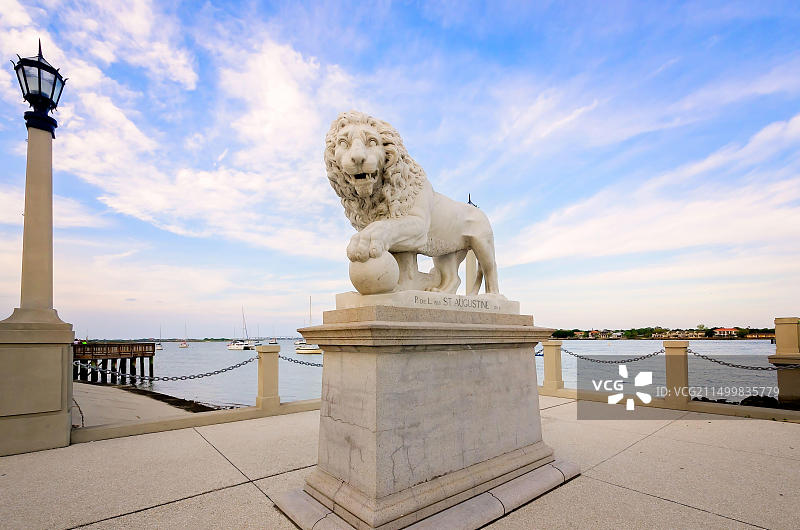 佛罗里达州圣奥古斯丁的狮子桥（2015年4月10日）图片素材