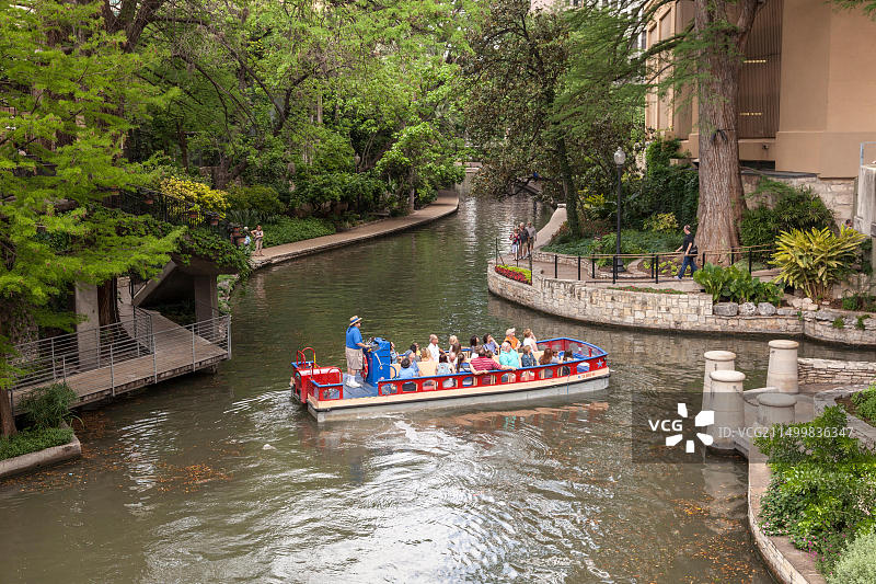 德克萨斯州圣安东尼奥河滨步道图片素材