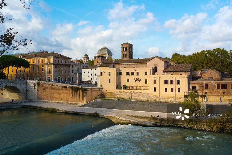 意大利罗马台伯河岛图片素材