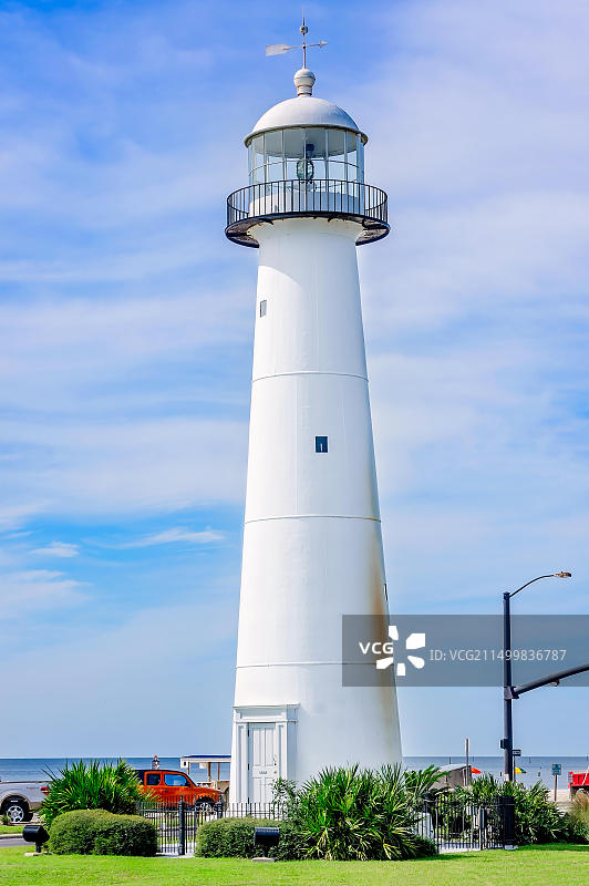 比洛克西灯塔，密西西比州，建于1848年图片素材