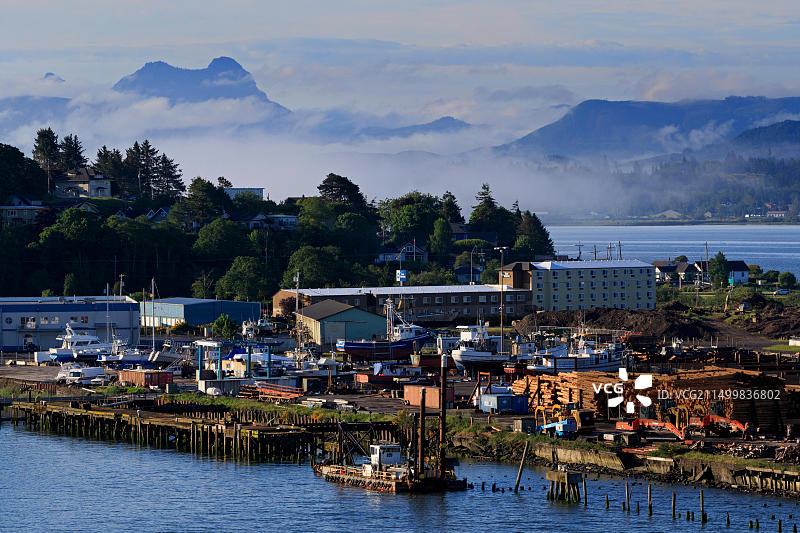 阿斯托里亚港口，美国俄勒冈州图片素材