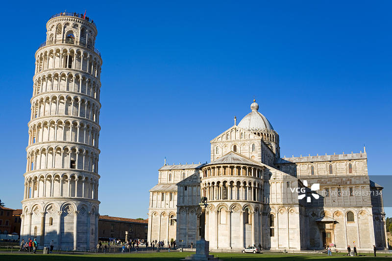 意大利托斯卡纳比萨大教堂和斜塔，联合国教科文组织世界遗产图片素材