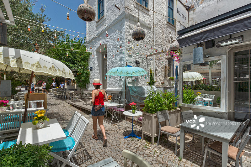 土耳其伊兹密尔切什梅阿拉恰特村爱琴海海岸图片素材