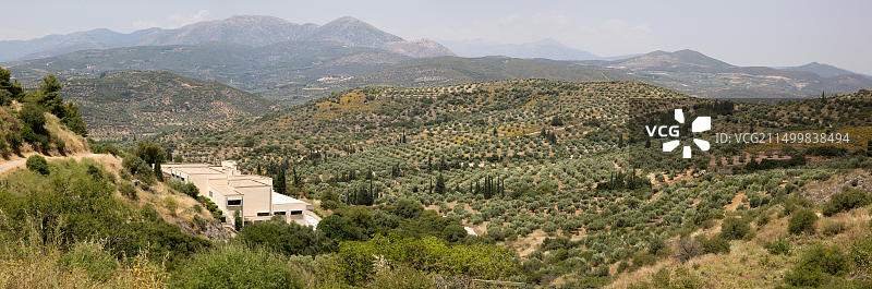 希腊迈锡尼历史遗址考古博物馆景观全景图片素材