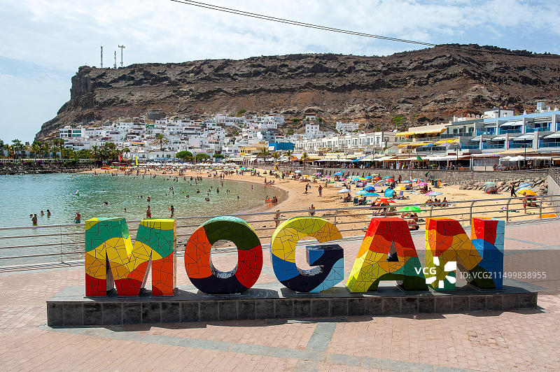 西班牙大加那利岛莫干海滩（2023年7月31日）图片素材